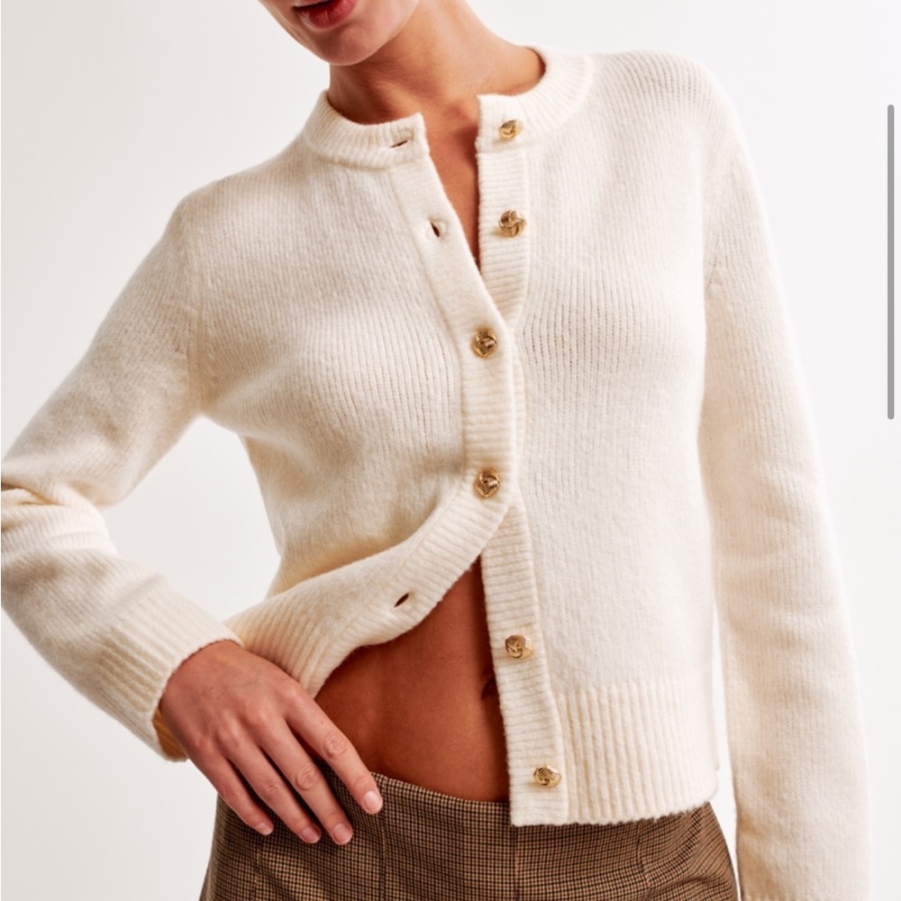 NWT Abercrombie & Fitch Crew Cardigan - S